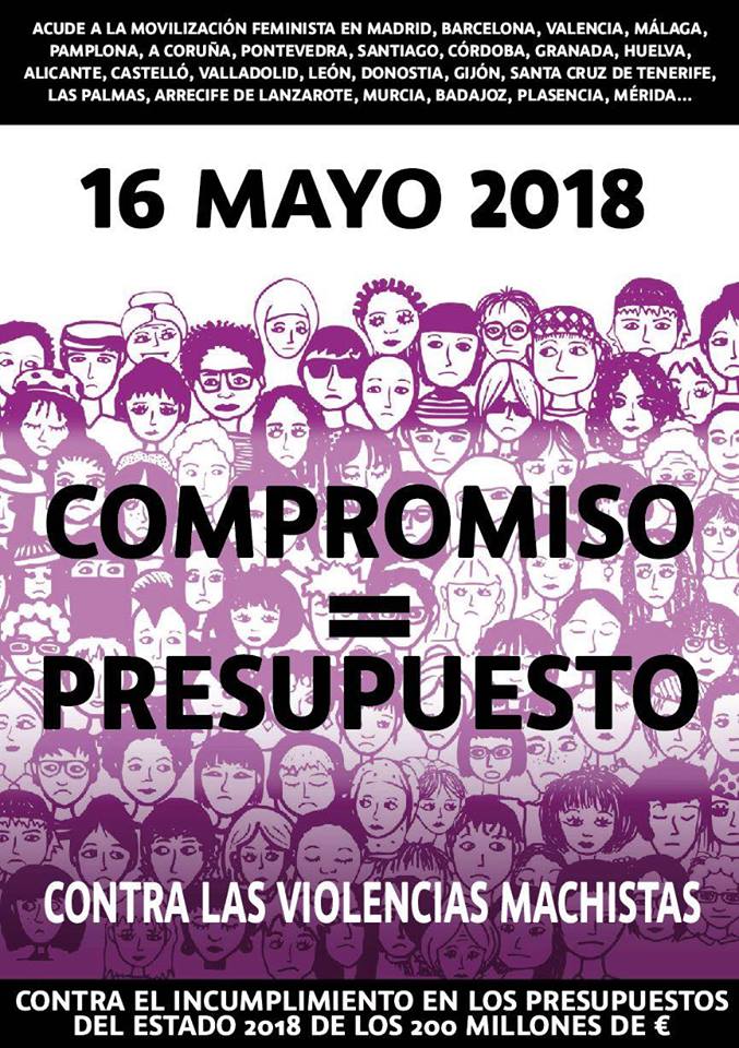 16 de mayo, concentraciones feministas en toda España